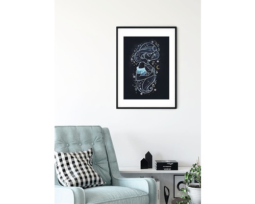 Tableau mural encadré avec une figure de Jasmine stylisée