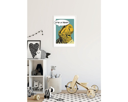 Kinderzimmer mit einem Star Wars-Poster mit der Aufschrift: Es ist eine Falle