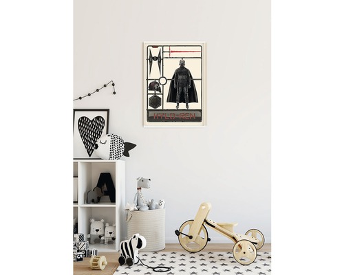 Kinderzimmer mit Kylo Ren Wandbild und Spielsachen