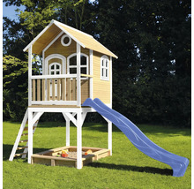 Cabane de jeu avec toboggan et bac à sable pour le jardin