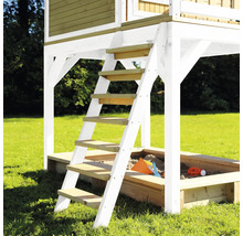 Maisonnette en bois avec échelle et bac à sable
