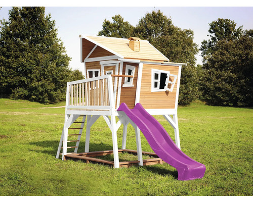 Maisonnette avec toboggan pour le jardin