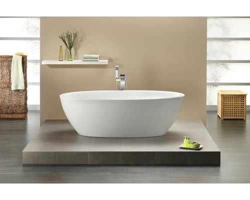 Ovale Badewanne OTTOFOND Kent 95 x 190 cm weiss glatt 703401