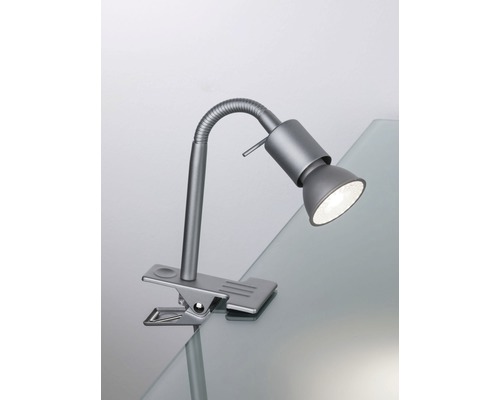 Lampe à pince avec col de cygne flexible et abat-jour