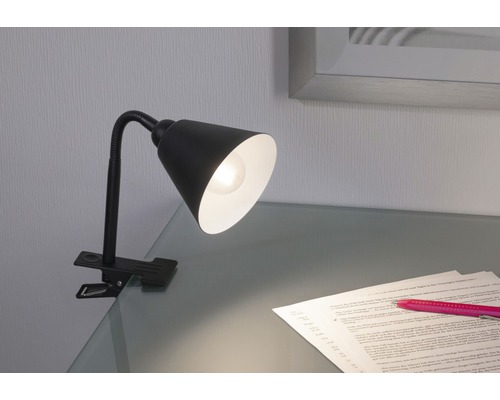 Lampe de bureau à pince Vitis 1 x E14 20 W noir
