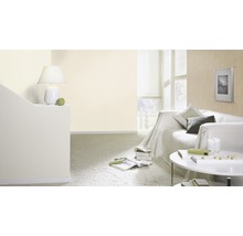 Wohnzimmer mit gestrichener Wand, Sofa und Tisch