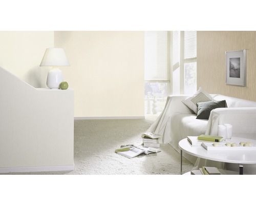 Wohnzimmer mit gestrichener Wand, Sofa und Tisch