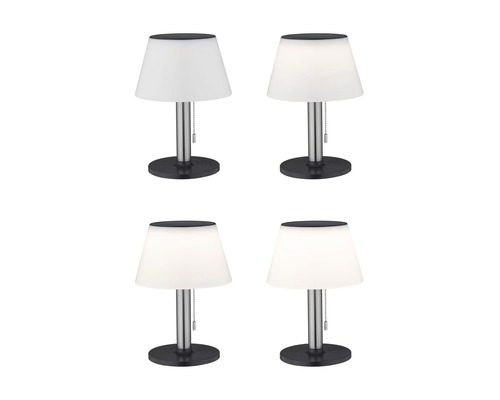 Quatre lampes de table avec abat-jour et interrupteur à tirette