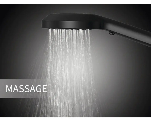 Pomme de douche avec fonction massage en marche