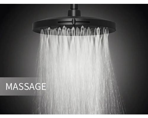 Pomme de douche avec fonction massage et jet d''eau