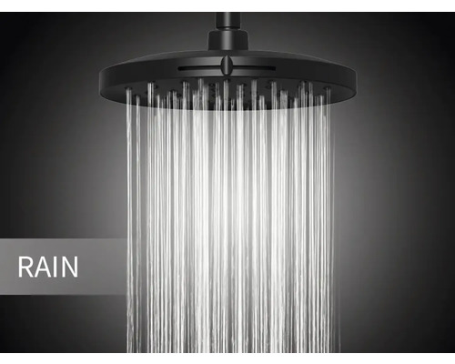 Pomme de douche effet pluie avec jets d''eau