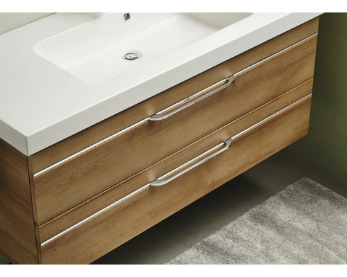 Meuble sous-lavabo avec deux tiroirs et lavabo à poser