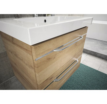 Waschtischunterschrank mit zwei Schubladen und Aufsatzwaschbecken
