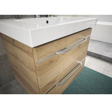 Meuble sous-lavabo en bois avec lavabo en céramique