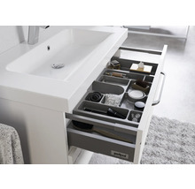 Meuble sous-lavabo avec tiroir et organiseur pour accessoires de salle de bain