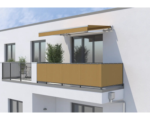 Brise-vue de balcon SOLUNA h : 75 cm tissu dessin S2180 (au mètre)