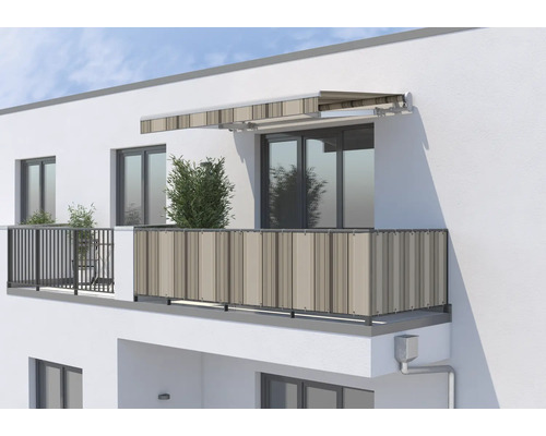 Brise-vue de balcon SOLUNA h : 75 cm tissu dessin 320715 (au mètre) Balcon avec store et écran de confidentialité