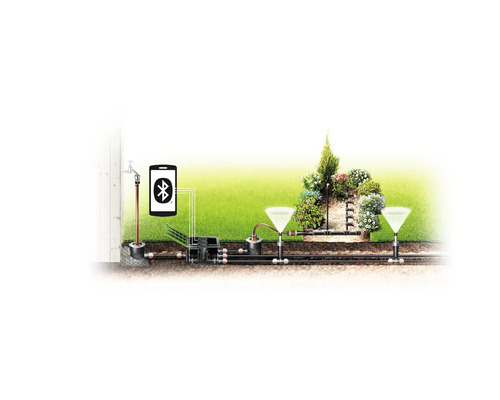 Arrosage automatique de jardin avec commande par smartphone