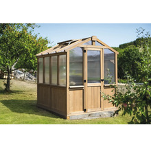 Serre en bois dans le jardin