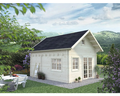 Gartenhaus Palmako Kendra 18,4 m² inkl. Fussboden 419 x 583 cm natur