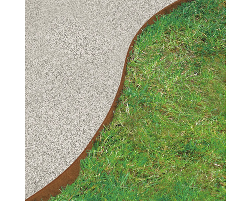 Insert de parterre bordure bellissa Corten 1000x15 cm