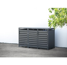 Mülltonnenbox für drei Mülltonnen aus Metall