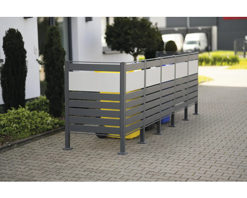Cache-conteneurs en aluminium pour ranger les poubelles à l''extérieur