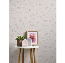 Papier peint intissé 39071-2 Maison Charme bordure de fleurs crème-rose