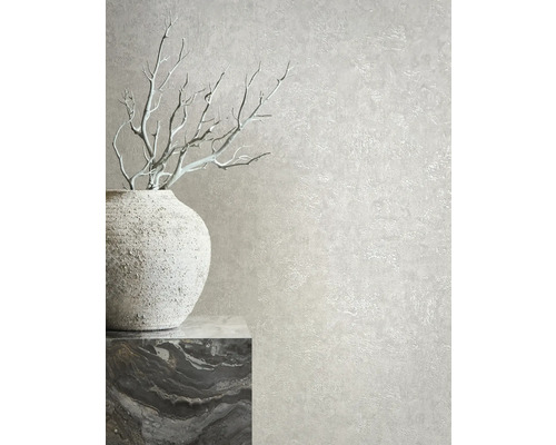 Papier peint décoratif avec structure d''enduit et vase avec des branches