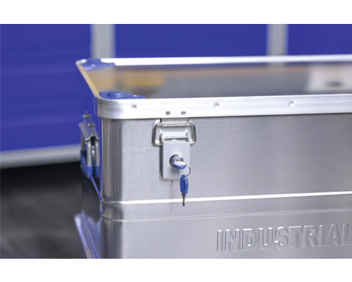 Boîte à outils en aluminium avec serrure et clé