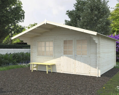 Abri de jardin Palmako Britta 17,5 m² 488 x 580 cm imprégné par immersion Abri de jardin en bois avec fenêtre et porte dans le jardin