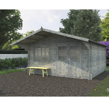 Abri de jardin en bois avec fenêtre et porte