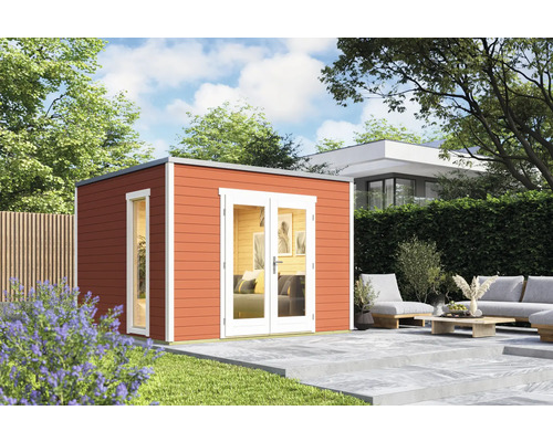 Abri de jardin Outdoor Life Palermo 1 avec plancher 294,4 x 300 cm rouge de Falun