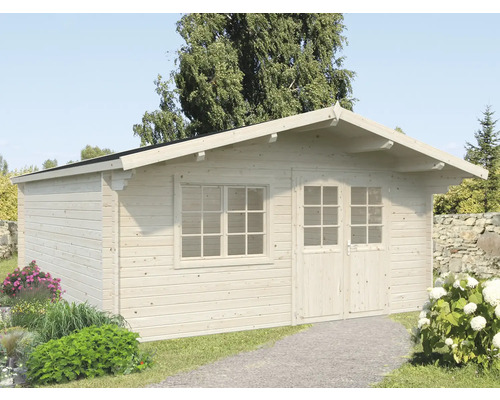 Abri de jardin Palmako Britta 22,3 m² 516 x 590 cm imprégné par immersion Abri de jardin en bois avec fenêtre et double porte