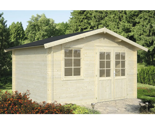 Abri de jardin Palmako Klara 10,4 m² 424 x 350 cm imprégné par immersion Abri de jardin en bois avec fenêtre et double porte