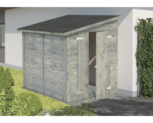 Gartenhaus Palmako Mia 3,6 m² inkl. Fussboden 222 x 165 cm tauchgrundiert grau