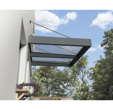 Auvent en aluminium et verre sur la maison