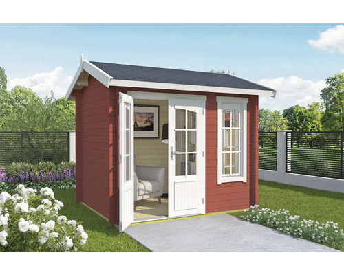 Gartenhaus Outdoor Life Alex Mini inkl. Fussboden 290 x 254,1 cm schwedenrot