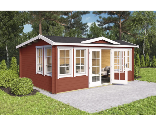 Abri de jardin Outdoor Life Balmoral 44 avec plancher 530 x 380 cm rouge de Falun