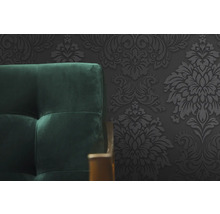 Papier peint intissé 36898-4 Metropolitan Damask noir argent