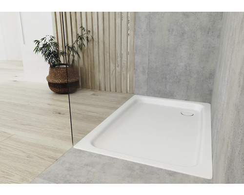 Receveur de douche rectangulaire en acrylique sanitaire dans salle de bains
