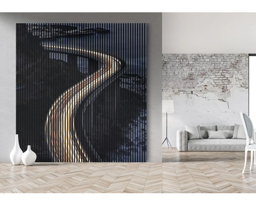 Tableau mural décoratif avec motif abstrait de rue dans un espace de vie