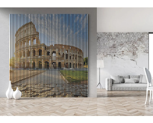 Image murale décorative avec le Colisée de Rome en aspect rayé