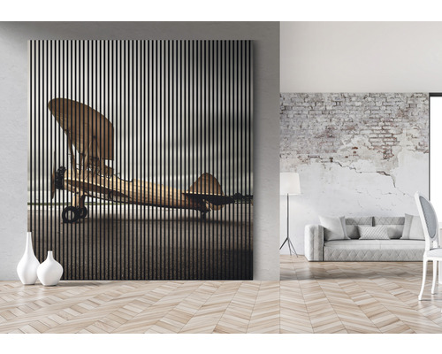 Tableau mural décoratif avec motif d''avion dans un salon
