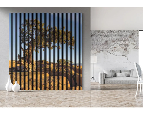 Panneau mural décoratif avec représentation d''arbre dans le salon