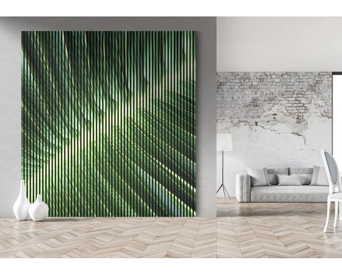 Panneau mural décoratif avec motif de plantes dans un intérieur