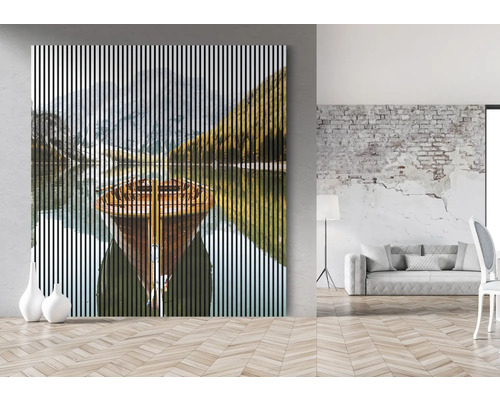 Image décorative à lamelles avec motif de bateau pour la décoration murale intérieure