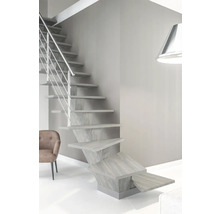 Garde-corps aluminium pour escalier Pertura Agape 1/4 tournant