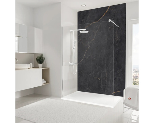 Panneau mural de douche SCHULTE DecoDesign softtouch pierre marbre-anthracite-cuivre 255 x 150 cm D19015254 841