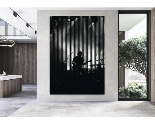 Panneau mural avec une image d''un groupe de musique en concert